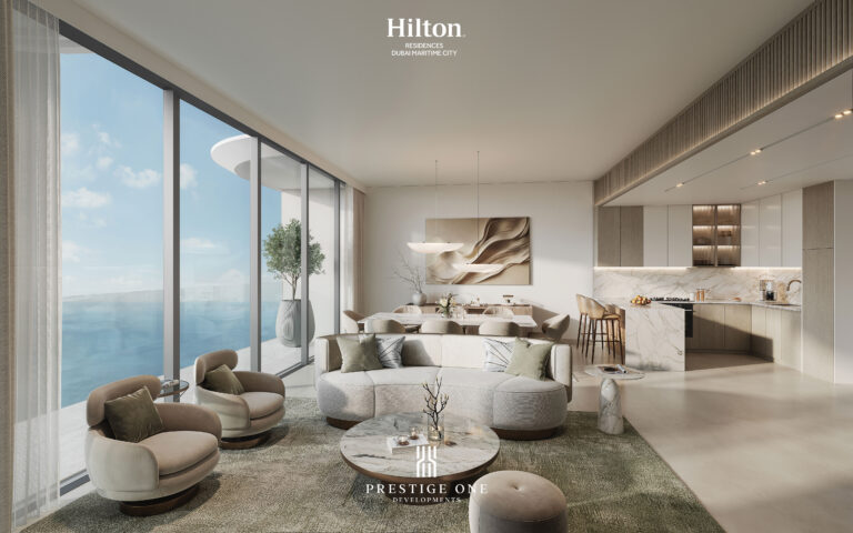 2BED_Living-Dining-Kitchen- Hilton Residences DMC