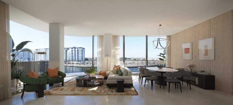 4333_Eden House_Internal_03 Bed apartment_Living Room_First Draft_TG